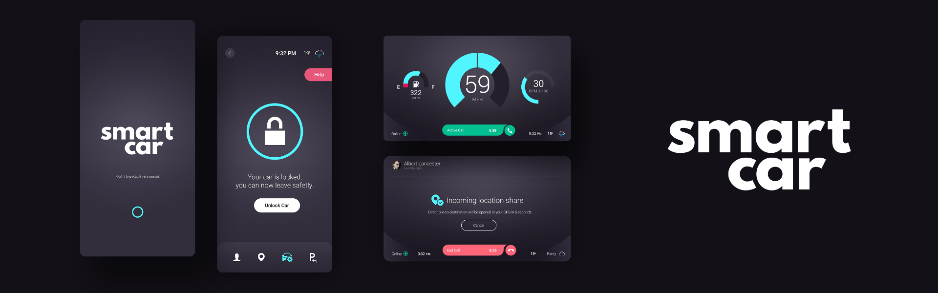 Smart Car Application UI